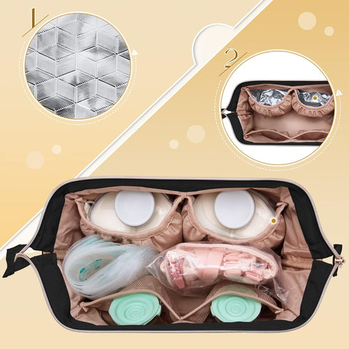 Pack 6 9 Fasrom Wearable Breast Pump Case Bundle with Breast Milk Cooler Travel with Ice Fits Tall Baby Bottle Up