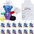 18 Pcs Rainbow Faith Stuffed Bears, 4" Religious Plush Bears, Christian Mini Bear Bible Verse Party Favor