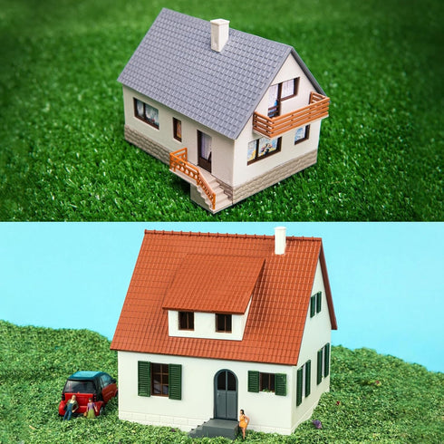 MECCANIXITY Miniature Roof Tiles PVC Model Building Set for Dolls Houses, Garden Sand Table 29.5x19.5cm/1.16x0.76 Dark