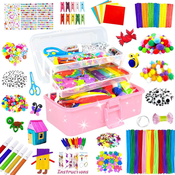 3000 Arts and Crafts Supplies for Kids Craft Kit All in 3