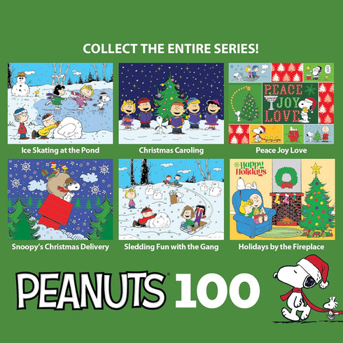 RoseArt - Peanuts - Christmas Caroling 100 Piece Jigsaw Puzzle for Kids and Adults