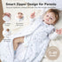 1.0 18-24 1-Pack Baby Sleep Sack TOG, Organic Cotton Baby Wearable Blanket with Two-Way Zipper, Swaddle Transition Baby