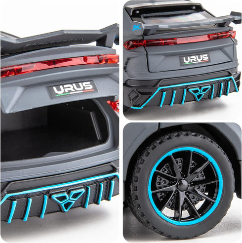 Compatible 1/32 Lambo Urus Model Car - Diecast Collectible Pull Back Toy with Light and Sound for Kids
