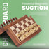 Ajuny Magnetic Travel Chess Set - Handcrafted Acacia Wood, Foldable Board with Elegant Storage