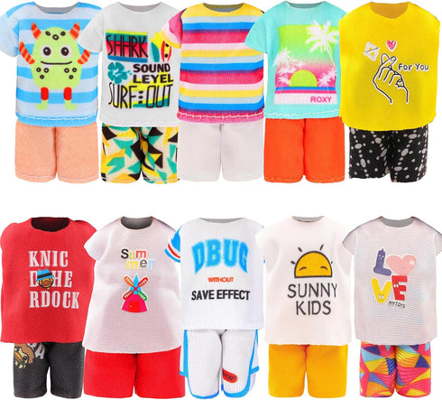 7 6 Inch 3 2 2 11.5 Inch 6" Joyfun Pcs Girl Doll Clothes Pieces Dress, Pieces Outfits and pcs Shoes for Girl's Sister