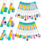 28 Pack Pop Fidget Toys Bulk Keychain for Kids, Mini Pop Its with 3D Animal Cute Keychains