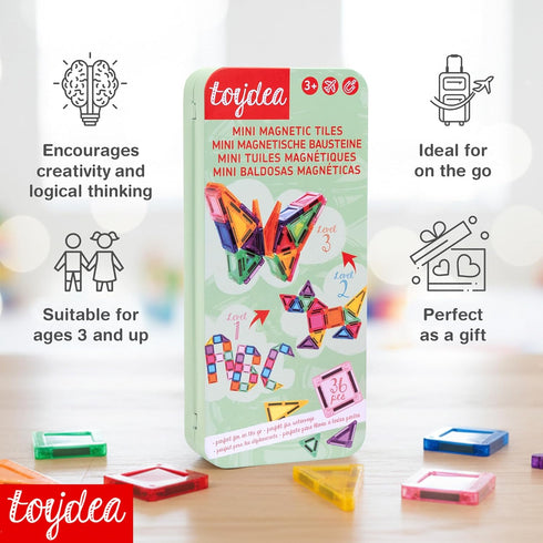 36 Set, 3-8, Easter Magnetic Tiles for Kids, PCS Mini Building Blocks, STEM Construction Travel Toys for Toddlers Age