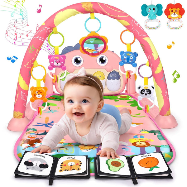 UMIKU Baby Play Mat Baby Tummy Time Mat Infant Newborn Musical Activity Center