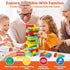 66 260+ Garybank Faith Tower Bible Games for Kids, Blocks with Verse, Bible Trivia Cards W/ Biblical Questions, Bible