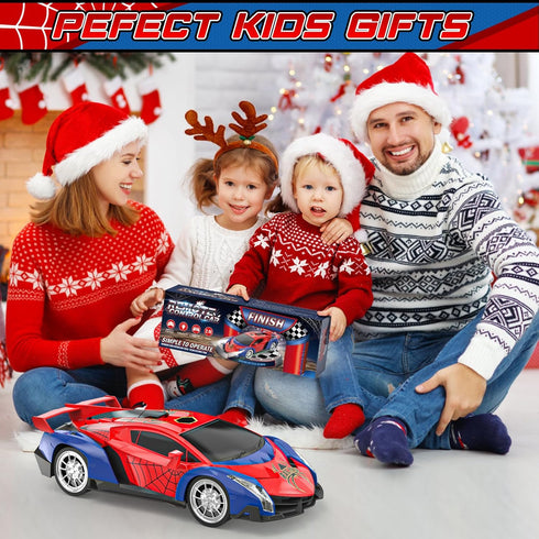 Growsland 2024 Remote Control Car for Kids, 1:18 Electric Vehicle Toy with Lights & Controller, Birthday Gift