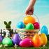 12 6 Inches JOYIN Pcs Large Plastic Easter Eggs, Colorful Jumbo Eggs Fillable for Easter Themed Hunt Basket Stuffers