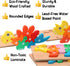 MONTESSORI MAMA Toddler Puzzles - 5-Pack Dinosaur Puzzle for Kids Ages 3-5, Wooden Montessori Toys for 3 Year Olds