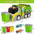 Set 2pcs 3 4 5 6 7 8 Large Friction Powered Garbage Truck Toy with Effect Sound, Ejecting Race Cars, Includes Dumpster