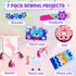 HKKYO Sewing Kit for Kids, Craft Kits for Ages 4-12, My First Sewing Kits with 7 Sew Projects for Girls and Boys