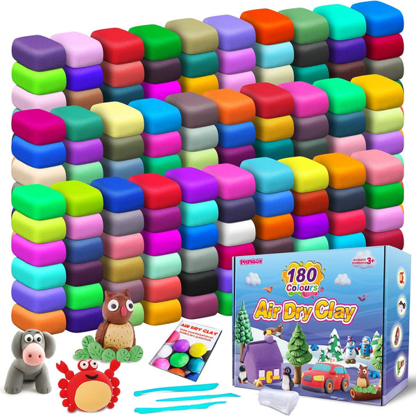 ESSENSON Air Dry Clay 180 Colors, Modeling Clay for Kids, DIY Molding