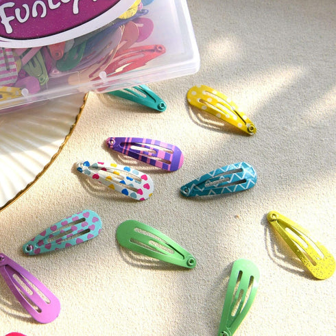Toddler Hair Clips, Funtopia 80 Pcs Cute Mini Snap Hair Clips for Baby Girls, Colorful Barrettes