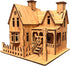 MPIUET Wooden 3D Puzzles for Adults Log Cabin DIY Wood Miniature House Building