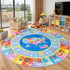Kids Rugs for Playroom - Soft & Non-Slip 6x6 Feet Round Educational