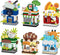 Gearblox 6 Set Street City View Mini House Festival Micro Building Toy Blocks