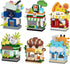 Gearblox 6 Set Street City View Mini House Festival Micro Building Toy Blocks