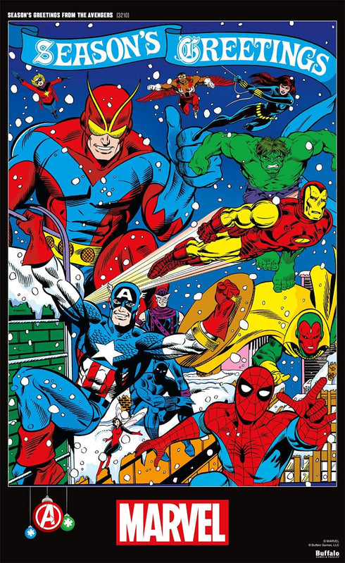 Buffalo Games - Marvel - Season's Greeting from The Avengers - 500 Piece Jigsaw Puzzle for Adults
