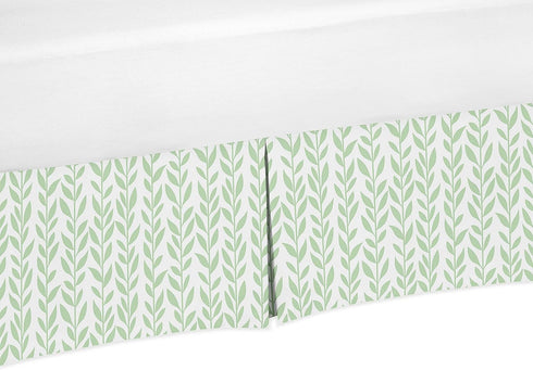 Sweet Jojo Designs Baby Crib Skirt (Boho Floral Leaf) for Girls, Infants/Nursery