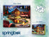 500 Springbok Cabin on the Creek Piece Jigsaw Puzzle for Adults - Poster Now Included - Moonlit Outdoor Puzzle - Unique