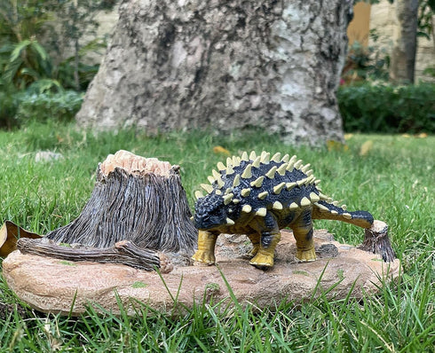 Gemini & Genius Saichania Action Figure, Ankylosaurus Dinosaur World Dino Park Toys, Science Educational Realistic