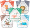 R HORSE 5Pcs Short Sleeved Bib for Toddlers - Waterproof Feeding Bib with Pocket for Infants 0-36 Months