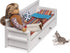 Badger Basket Toy Doll Sofa and Daybed Combo with Trundle Bed for 18 inch Dolls, White/Multi