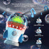 Automatic Bubble Machine, 360° Rotatable Rocket Bubble Blower with Lights & Music for Kids, Indoor Outdoor Use