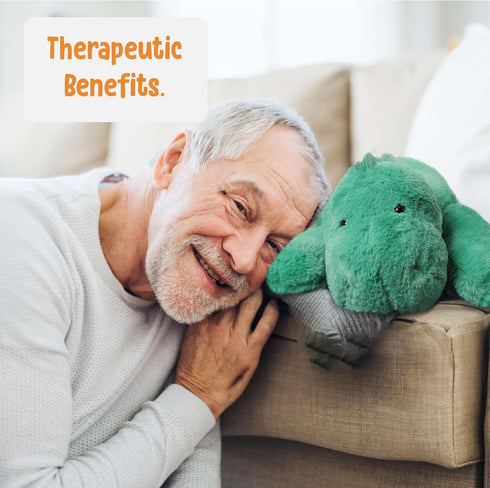 Weighted Dinosaur Stuffed Animal, 20'' Plush Dino for Sensory Needs, 3lbs Weighted Stuffed Animal, Green