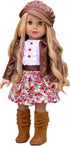 DreamWorld Collections Urban Explorer Clothes - Fits 18 Inch Doll, Brown Motorcycle Jacket, Dress & Boots