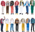 15pcs Pack 5pcs 5pcs +5 12inches E-TING Fashion Clothes = Casual Outfit + Pants Pairs Shoes for Boy Doll Random Style