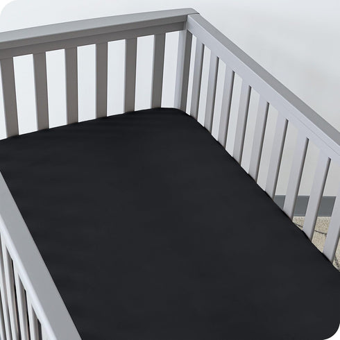 2-Pack 1800 Bare Home Fitted Crib Sheets - Premium Ultra-Soft Microfiber - Breathable - Baby Sheet - for Boys & Girls