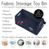Sweet Jojo Designs Space Galaxy Planets Boy Small Fabric Toy Bin Storage Box Chest For Baby Nursery or Kids Room - Navy