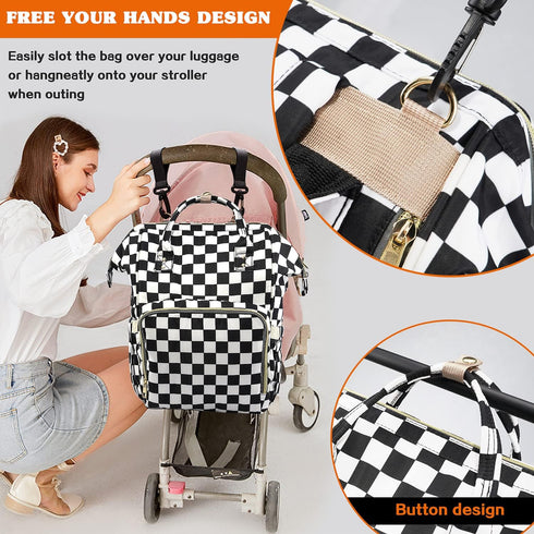 LIMHOO 3 1 Backpack, in Diaper Bag Multifunction Large Baby Bags with Changing Pad & Stroller Straps, Waterproof Nappy