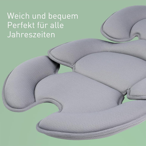 Infant Car Seat Insert Cushion Pad - Soft Head and Body Supports for Babies, Suitable for Car Seats and Strollers (Grey)