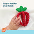 3 RaZbaby Bites Silicone Baby Teething Toy Sensory Toy with Textured BerryBumps for Teething Relief, Easy-to-Hold Fruit