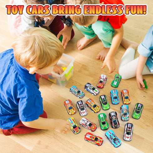 DERTE 140 Pieces Pull Back Cars for Kids Mini Car Toys Bulk Metal Race Vehicles Party Favors Goodie Bag Stuffers