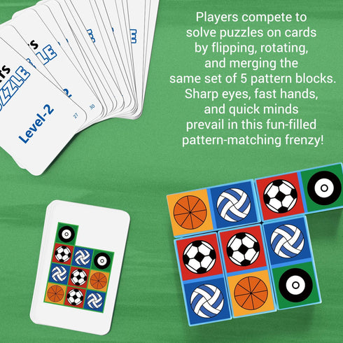 LARDEMOTO 2.0 3+ Sports Match Puzzle Game Family Games for Children & Adults Block Board Games for Kids Fast Paced