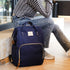Backpack Pack Ramhorn Diaper Bag Multifunction Waterproof Travel Back for Mom Blue