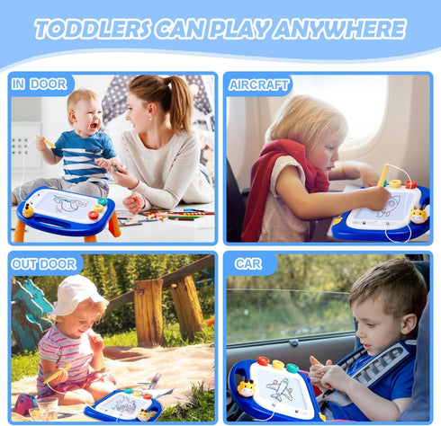 Toddler Toys for 1-4 Year Olds, Magnetic Drawing Doodle Board, Educational Learning Toy for Boys and Girls
