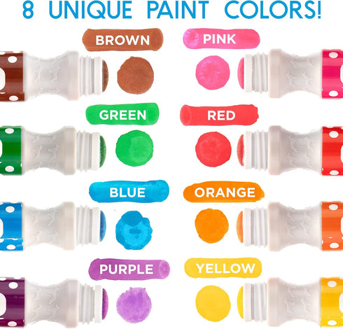 Cameron Frank Products Dot Markers for Toddlers 1-3, Set of 8 Washable Dot Paints with Activity Book PDFs
