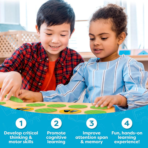 Matching Memory Game for Kids Ages 4-8, Memory Matching Games for Toddlers 3-5, Educational Toys for Preschool