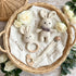 Generic Set 0-12 Organic Crochet Bunny Baby Rattle Toy - Handmade Newborn Gift with Teether & Pacifier Holder