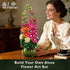 Set 974PCS CUBIMANA Flowers Botanicals Alcea Rosea Building for Adults - Artificial Bonsai Plant for Home Office Dcor