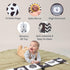 Taf Toys Newborn Soft Activity Book, Black & White High Contrast Baby Book, Infant Sensory Toys for 0-12 Months