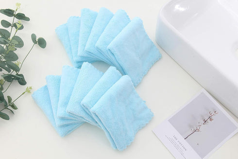 12 Pack Baby Washcloths - Extra Absorbent Soft Wash Clothes for Newborns, Infants and Toddlers - Microfiber Coral