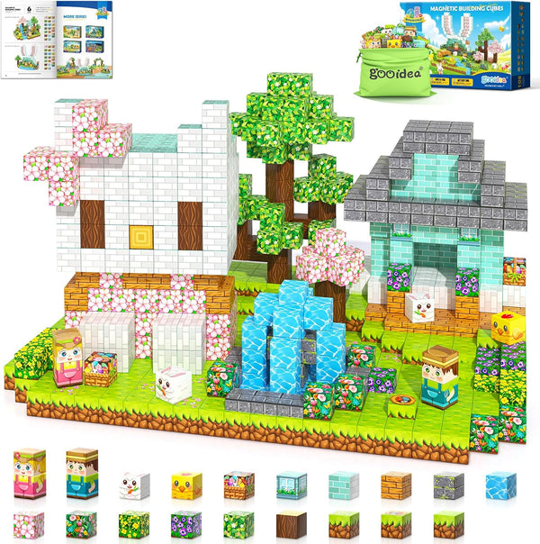 108PCS Magnetic Blocks Kids Magnet Toys, Large 1 inch Building Cubes with